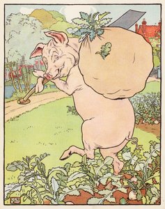 Üç Küçük Domuz (renkli taş baskı)