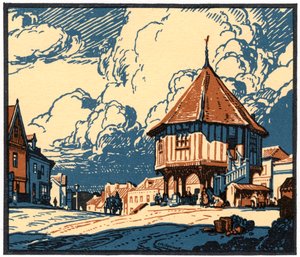 Market Cross, Wymondham, Norfolk, 20. yüzyılın başlarında. by Leonard Russell Squirrell