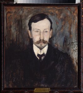 Yazar Ivan A Bunin'in Portresi (Yazar Ivan A Bunin'in Portresi) - Resim Leonard Viktorovich Turzhansky (1875-1945), tuval üzerine yağlıboya by Leonard Viktorovich Turzhansky