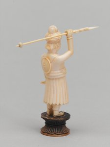 Siyah piyon, satranç taşı, Hindistan, 1820 dolaylarında by Leonard Wells Volk