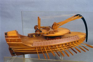 Escorpio, eperon ile kayık. Leonardo da Vinci