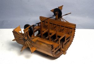 Tekerlekli tahrikli tekne. Leonardo da Vinci