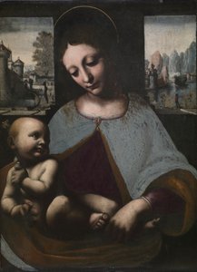 Bakire ve Çocuk, c. 1500 (ahşap üzerine yağlıboya) by Leonardo da (circle of) Vinci