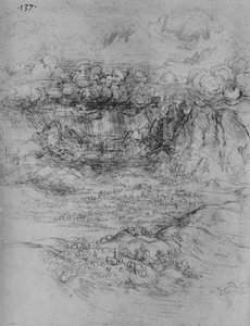 Alp Vadisi Üzerinde Fırtına, c1480 1945 by Leonardo da Vinci