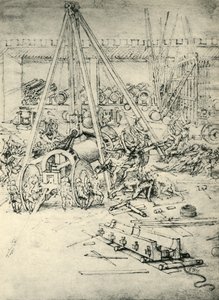 Cephanelikten bir sahne, c1485-1490, 1943. by Leonardo da Vinci