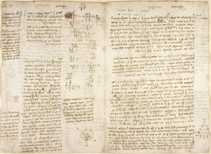 Arundel 263, f.279v f.280, Notlar, matematiksel hesaplamalar ve 