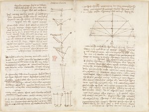 Arundel 263, f.6v, f.9 Mekanik üzerine notlar ve diyagramlar, 
