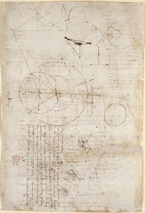 Arundel 263, f.95v Alhazen problemi ile ilgili optik üzerine notlar ve diyagramlar; Kafes yapılarını temsil eden iki eskiz, 