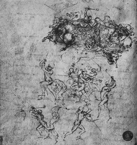 Atlılar ve Piyadeler Savaşı, c1480 1945 by Leonardo da Vinci