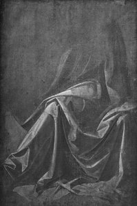 Oturan Figür için Perdelik Dökümü, c1475 1945 by Leonardo da Vinci