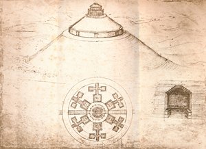 Bir türbe için tasarım, c1472-c1519 1883 by Leonardo da Vinci