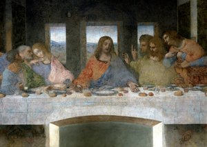 Solda Apoles Judas, Peter ve John, merkezde Mesih ve Apoles Thomas, James the Major ve Philip