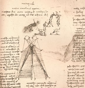 Işık ve gölge teorisini ve figür çizimlerini gösteren diyagram, c1472-c1519 1883 by Leonardo da Vinci