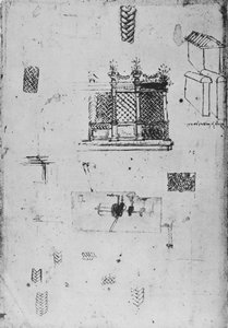 Dekoratif Ekran Çizimi ve Diğer Eskizler, c1480 1945 by Leonardo da Vinci