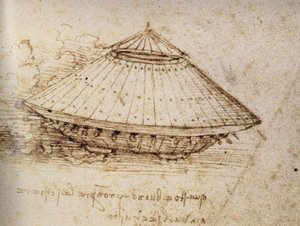 Zırhlı bir tankın çizimi, yaklaşık 1485 by Leonardo da Vinci