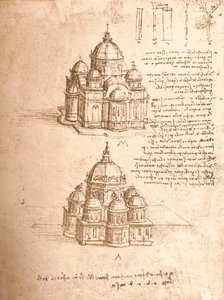 Kiliselerin çizimi, c1472-c1519 1883 by Leonardo da Vinci