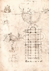 Kiliselerin çizimi, c1472-c1519 1883 by Leonardo da Vinci