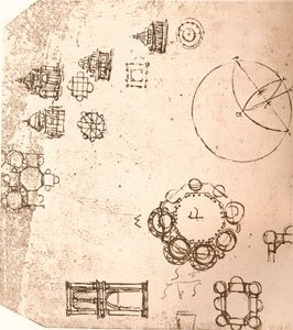 Kilise mimarisinin çizimi, c1472-c1519 1883 by Leonardo da Vinci