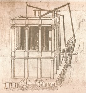 Kaleler ve villalar için proje çizimi, c1472-c1519 1883 by Leonardo da Vinci