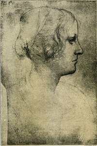 kadın profil kafa by Leonardo da Vinci