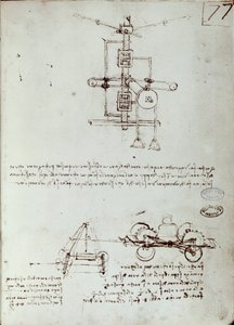 Uçan makine çizimi. Leonard De Vinci