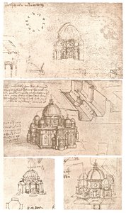Kilise mimarisinin dört çizimi, c1472-c1519 1883 by Leonardo da Vinci