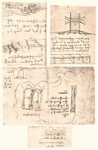 Dört topografik çizim, c1472-c1519 1883 by Leonardo da Vinci