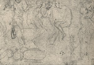 Konuşmadaki Şekiller Grubu, c1480 1945 by Leonardo da Vinci