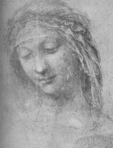 Bir Kadının Başkanı Üç Çeyrek Solda, c1480 1945 by Leonardo da Vinci