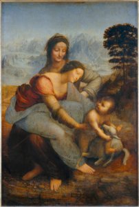 Leonardo da Vinci, Hl. Anna Selbdritt by Leonardo da Vinci