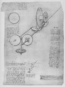 Top Yapımı İçin Demir Çubuk Şekillendirme Makinesi, c1480 1945 by Leonardo da Vinci