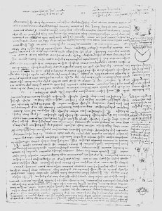 Codex Leicester'dan bir sayfa, 1508-12 by Leonardo da Vinci