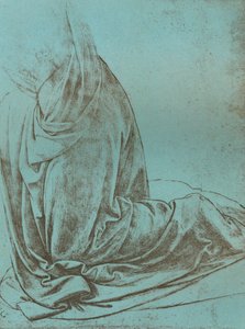 "Kayaların Bakiresi"ndeki Melek için perdelik hazırlık çalışması, 1472-c1519 1883 by Leonardo da Vinci