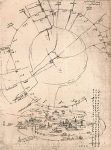 Milano kroki haritası, c1472-c1519 1883 by Leonardo da Vinci