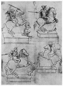 Sforza Anıtı için Çalışmalar, c1488-1493 1954. by Leonardo da Vinci