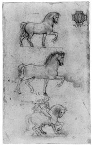 Trivulzio Anıtı için çalışmalar, c1508 1954. by Leonardo da Vinci