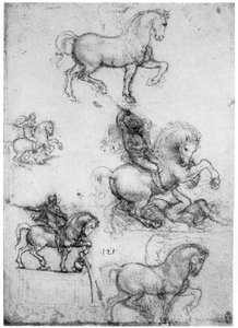 Trivulzio Anıtı için çalışmalar, c1508 1954. by Leonardo da Vinci