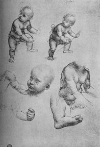 Bir Çocuğun Çalışmaları ve Bir Çocuğun Parçaları, c1480 1945 by Leonardo da Vinci