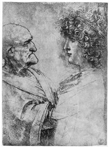 Kafa çalışmaları, c1500 1954 by Leonardo da Vinci
