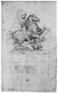 Trivulzio Anıtı için Çalışma, c1508 1954 by Leonardo da Vinci