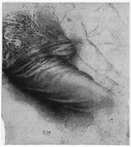 St Anne için bir giysi çalışması, 1503-1517 1954 by Leonardo da Vinci
