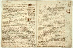 Codex Hammer, sayfa 124-127, 1508-12 by Leonardo da Vinci
