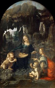 Kayaların Bakiresi, 1492 ve 1508 Arası. by Leonardo da Vinci