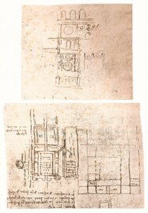 İki mimari çizim, c1472-c1519 1883 by Leonardo da Vinci