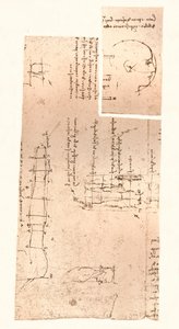 İnsan figürünün oranları teorisini gösteren iki çizim, c1472-c1519 1883 by Leonardo da Vinci