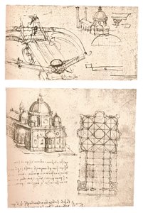 Kiliselerin iki çizimi, c1472-c1519 1883 by Leonardo da Vinci