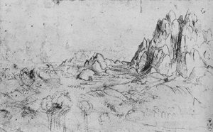 Bir Sıradağ Görünümü, c1480 1945 by Leonardo da Vinci