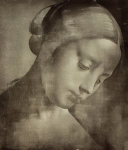 Kadın kafa. 1470-1519 by Leonardo da Vinci