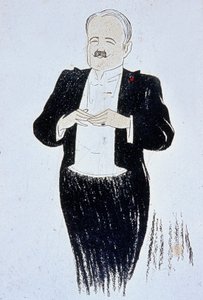 Marcel Prevost (1862-1941) Cappiello tarafından çizilen Fransız romancı 1905 by Leonetto Cappiello
