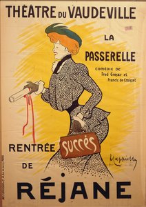 Vaudeville Tiyatrosu: La Passerelle, Leonetto Cappiello (1875-1942), illüstrasyon by Leonetto Cappiello